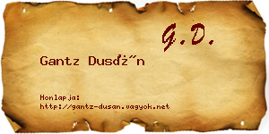 Gantz Dusán névjegykártya